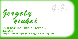 gergely hinkel business card